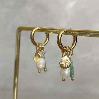 Kleine mini stalen oorringen goud 10 mm - Idhuna Jewels