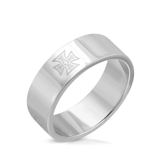 Knight's Cross RVS ring Iron Cross