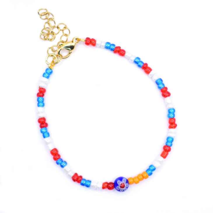 Koningsdag Holland Dutch Armband Rood Wit Blauw Staal goud - Idhuna Jewels