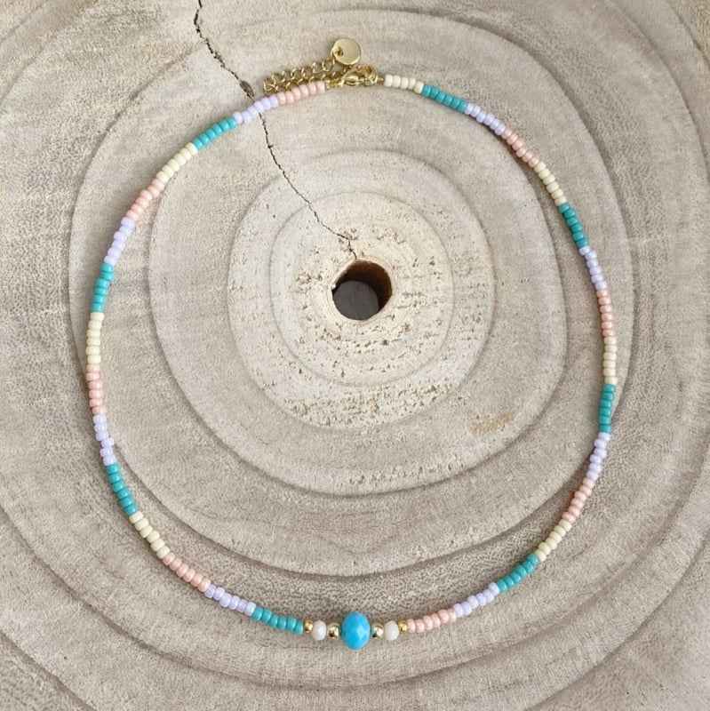 Korte Rocailles ketting dames fashion colors - Idhuna Jewels