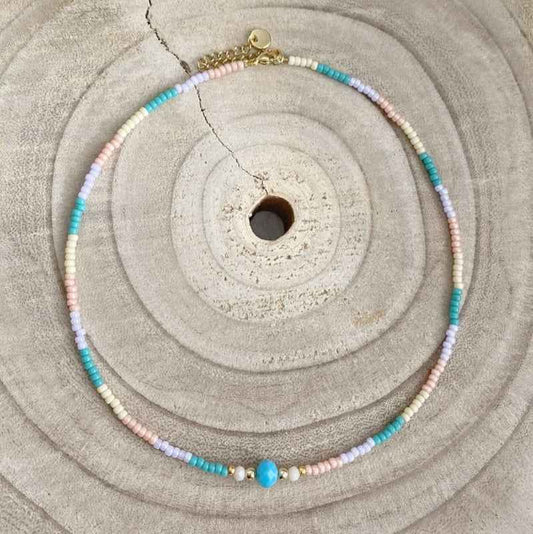 Korte Rocailles ketting dames fashion colors - Idhuna Jewels