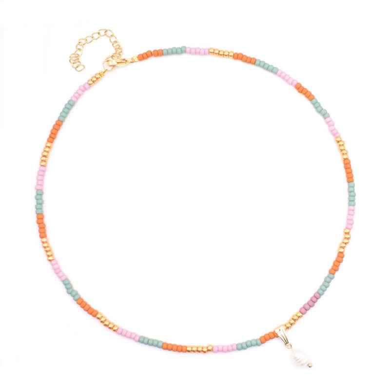 Kralen ketting dames met Parel hanger - Idhuna Jewels