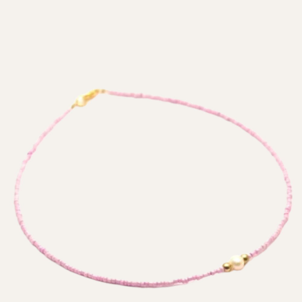 Lila rocailles kralen ketting dames