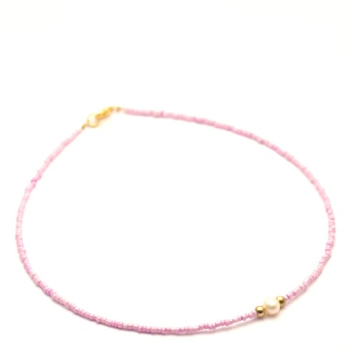 Lila rocailles kralen ketting dames - Idhuna Jewels