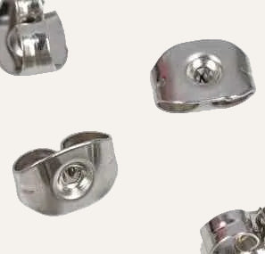 Oorbel Achterkantjes - Stoppers Staal (Per set van 2) - Idhuna Jewels