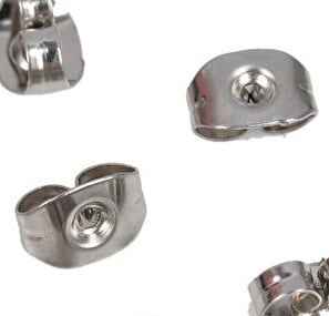 Oorbel Achterkantjes - Stoppers Staal (Per set van 2) - Idhuna Jewels