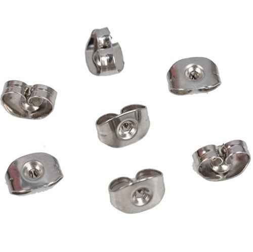 Oorbel Achterkantjes - Stoppers Staal (Per set van 2) - Idhuna Jewels