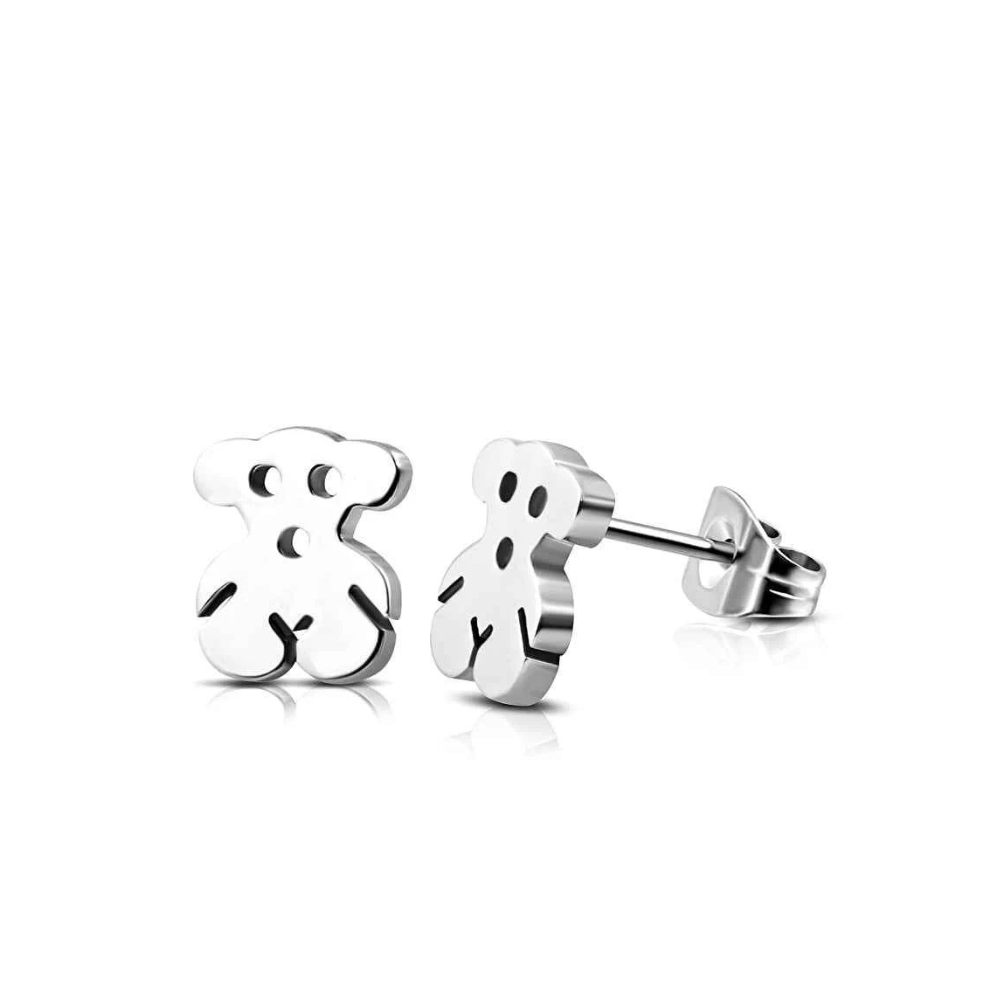 Oorbellen Chirurgisch Staal Beertjes voor meisje knopjes zilver