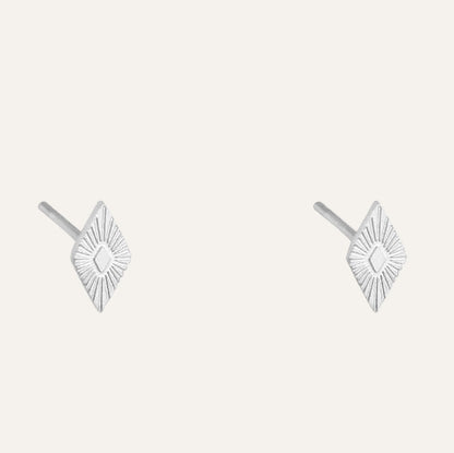 Oorbellen Chirurgisch Staal Oorknopjes Wiebertje - Ruit zilver - Idhuna Jewels