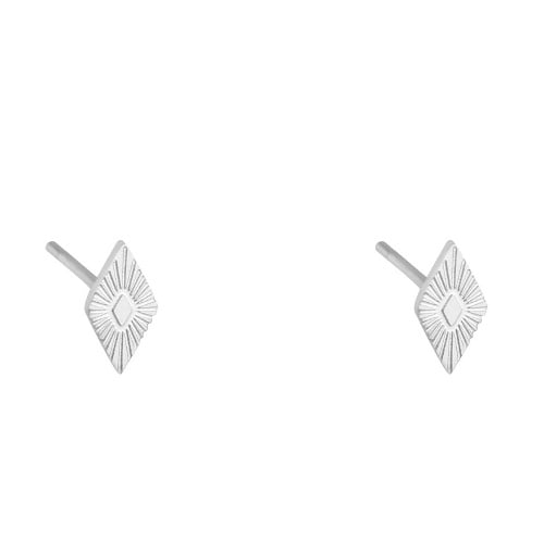 Oorbellen Chirurgisch Staal Oorknopjes Wiebertje - Ruit zilver - Idhuna Jewels