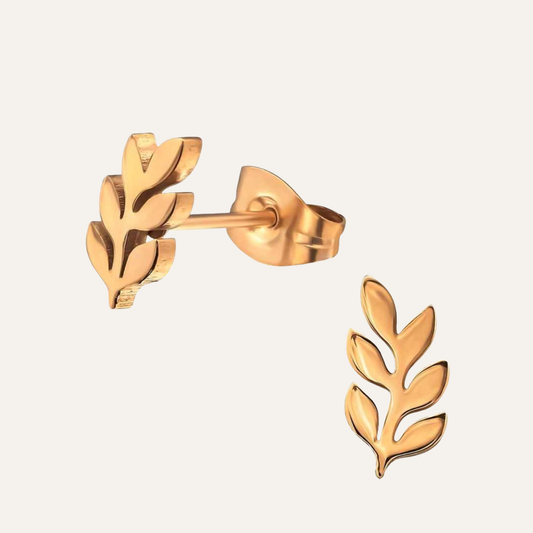 Oorknopjes takje met blaadjes