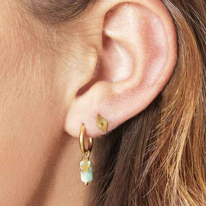 Oorknopjes Wiebertje (Ruit) chirurgisch staal goud - Idhuna Jewels