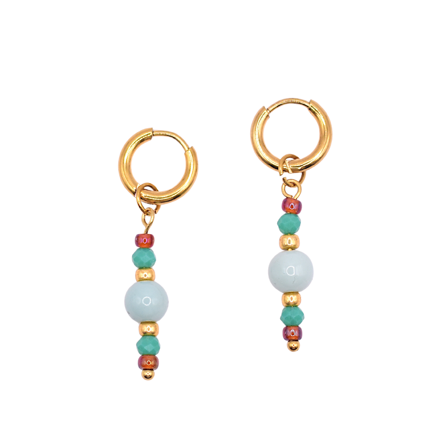 OORRINGEN GOUD MET BEDELS LEA