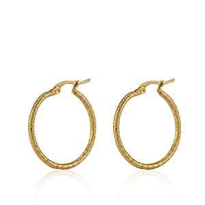 Oorringen Rvs goudkleurig 24 mm - Idhuna Jewels