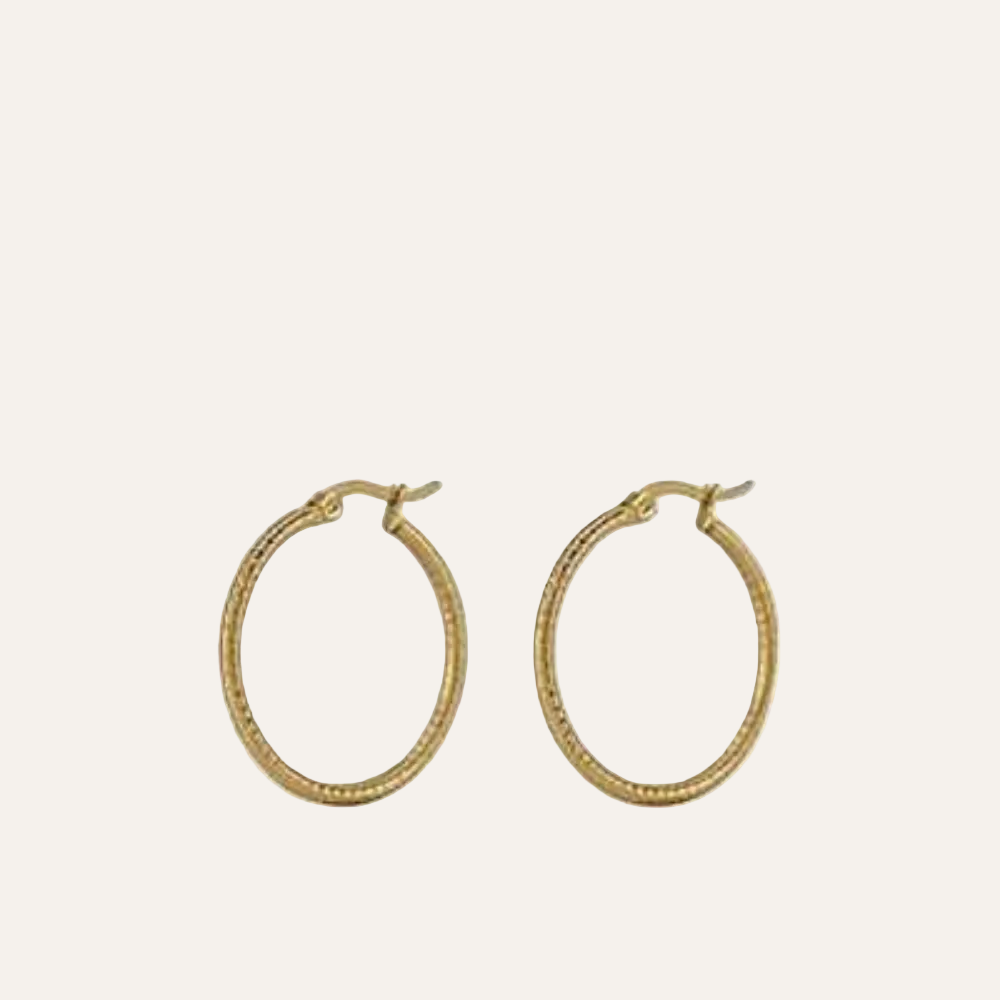 Oorringen goud Rvs 23 mm