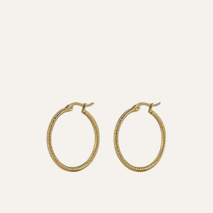 Oorringen goud Rvs 23 mm