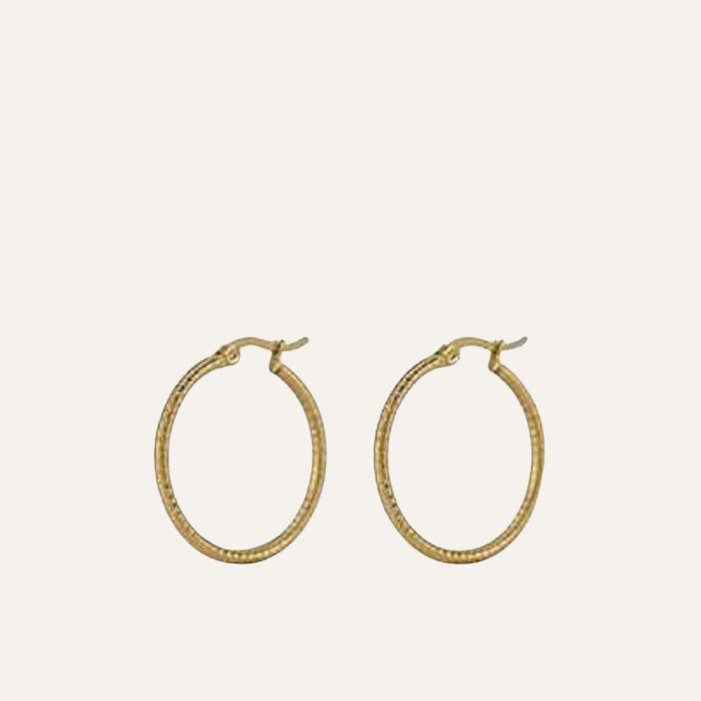 Oorringen goud Rvs 23 mm