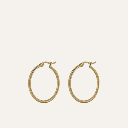 Oorringen goud Rvs 23 mm