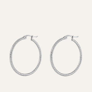 Oorringen groot RVS zilver dames Eva - 30 mm - Idhuna Jewels