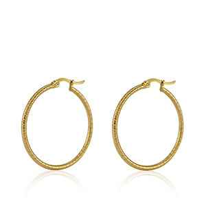 Oorringen groot Rvs goud Lieke - 30 mm - Idhuna Jewels