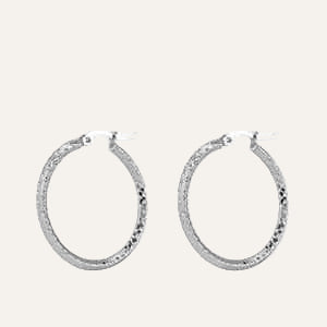 Oorringen staal zilver - 23 mm - Idhuna Jewels