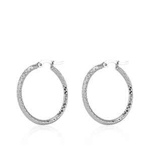 Oorringen staal zilver - 23 mm - Idhuna Jewels