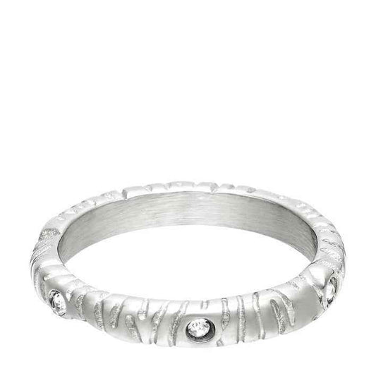 Ring Chirurgisch Staal Zilver Dames met Zirkonia's - Idhuna Jewels