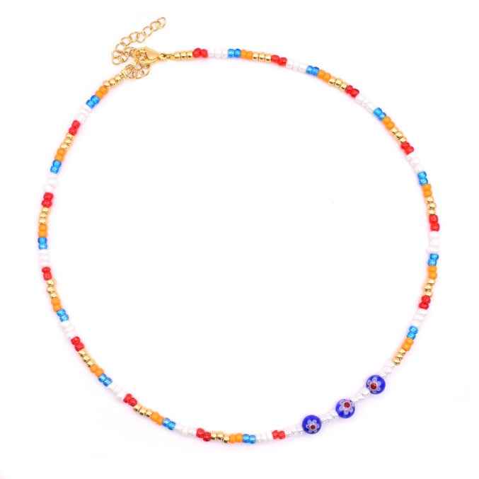 Rood Wit Blauwe Ketting kralen dames Holland EK - Idhuna Jewels
