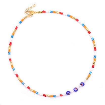 Rood Wit Blauwe Ketting kralen dames Holland EK - Idhuna Jewels