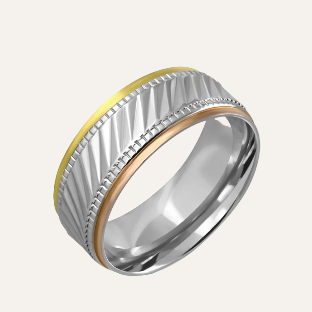 Stalen ring dames in drie kleuren