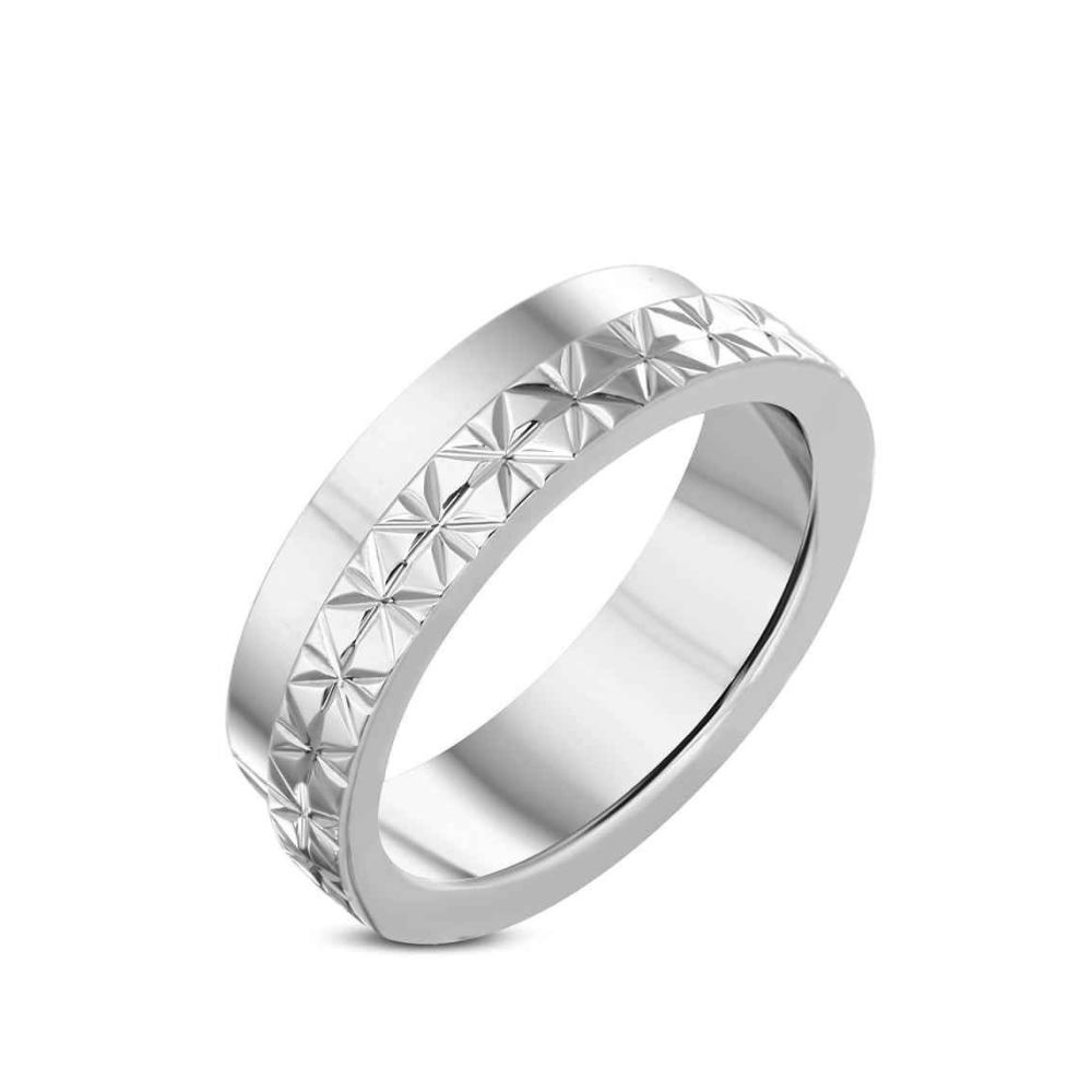 Stalen ring met ster patroon