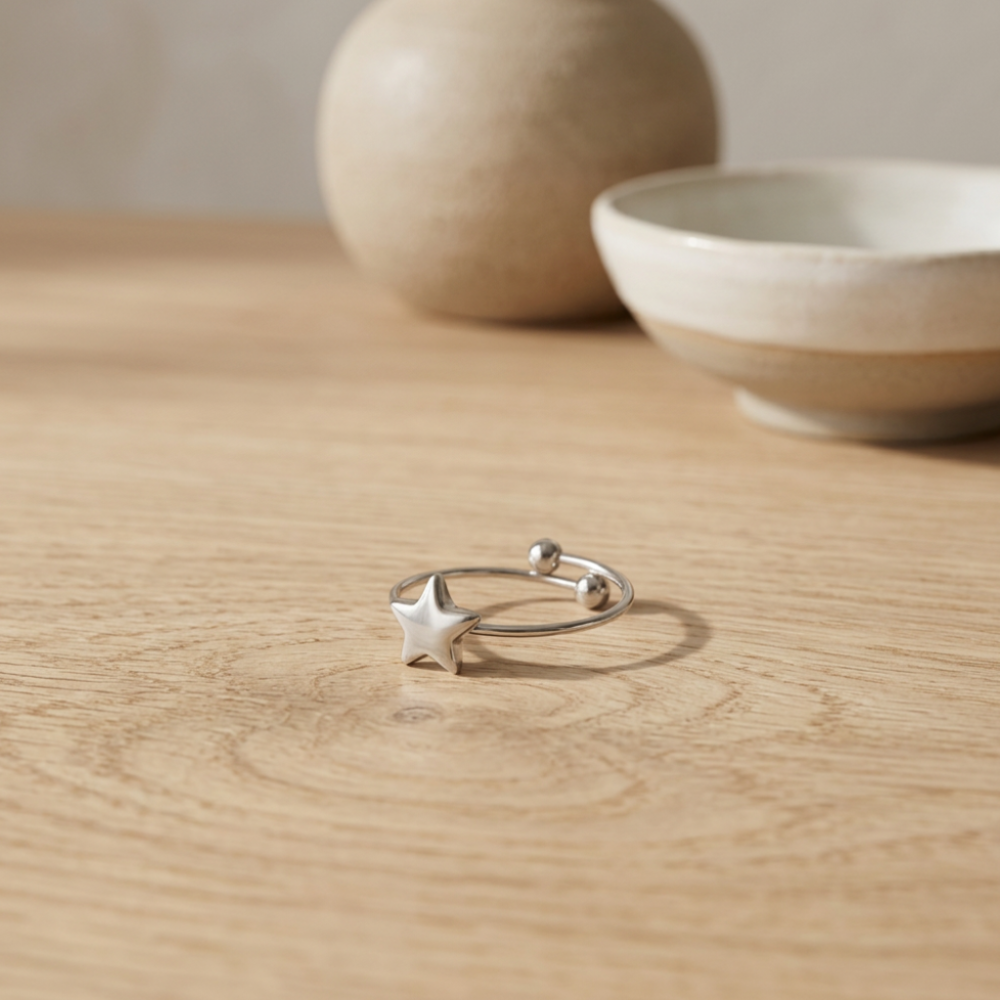 Ring Stainless Steel Little Star