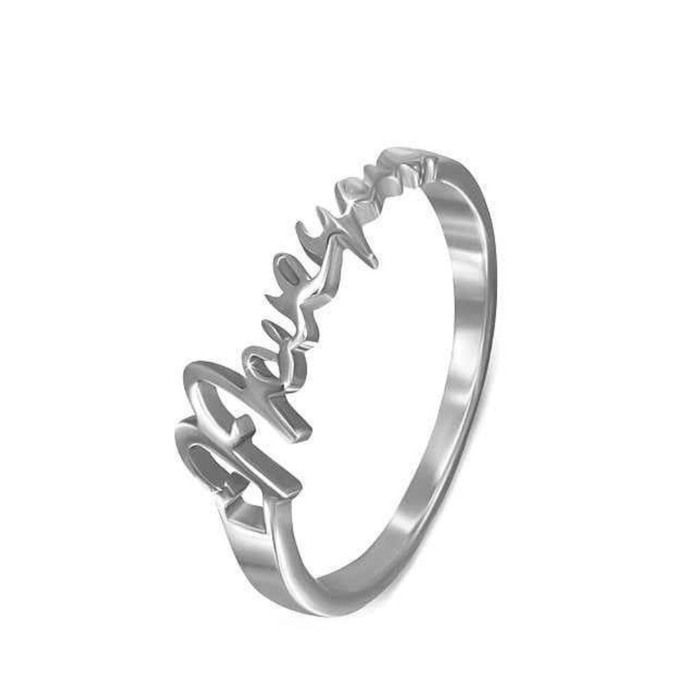 Stalen dames ring " I love you "