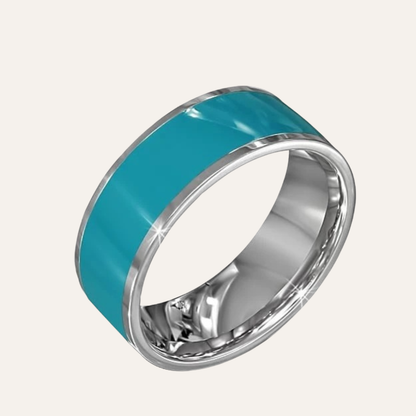 Stalen ring turquoise Ava