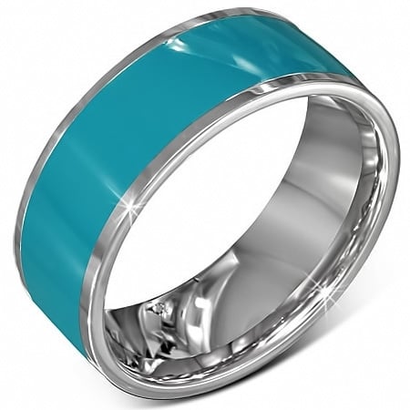 Stalen ring turquoise Ava