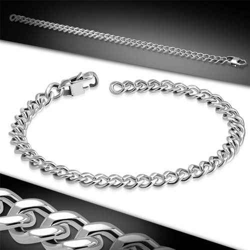 Stalen schakel armband heren zilver - 22 cm - Idhuna Jewels