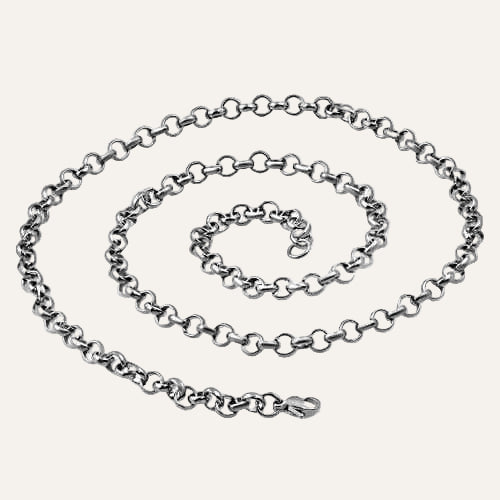 Stalen zilverkleurige ketting - 45 cm - Idhuna Jewels