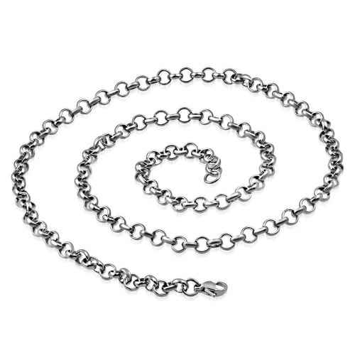 Stalen zilverkleurige ketting - 45 cm - Idhuna Jewels