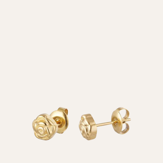 Yehwang oorknopjes roosjes goud