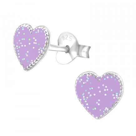 Zilveren hartjes oorbellen Lovely Pink - Idhuna Jewels