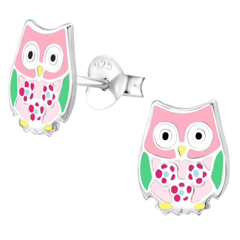 Zilveren kinder Uiltjes oorbellen - Idhuna Jewels