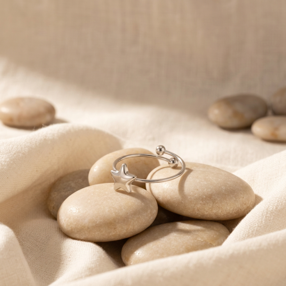 Ring Stainless Steel Little Star