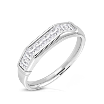 Zirkonia ring dames - Zilver staal