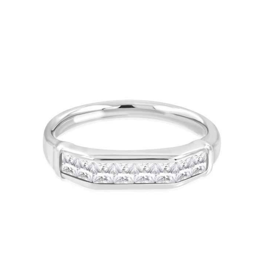 Zirkonia ring dames - Zilver staal