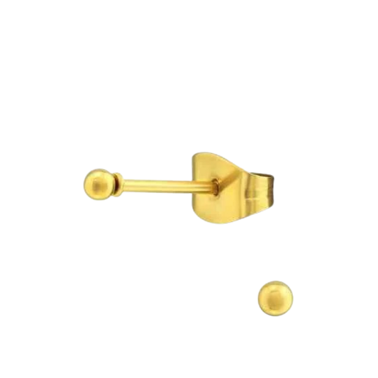 Zweerknopjes mini Chirurgisch Staal Goud 2 mm